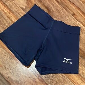 Mizuno Black Compression Volleyball Shorts Athletic Stretch